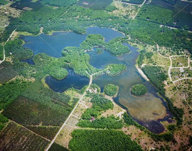 Five Lakes in Otsego County, Michigan